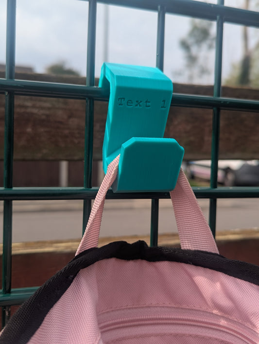 Sports bag fence hook